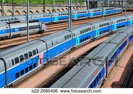 TGV high speed trains, trains? grande vitesse, Paris-Bercy, Paris, France. View Large Photo Image Stock Photograph - TGV high speed trains, trains? grande vitesse, Paris-Bercy, Paris, France.. Fotosearch