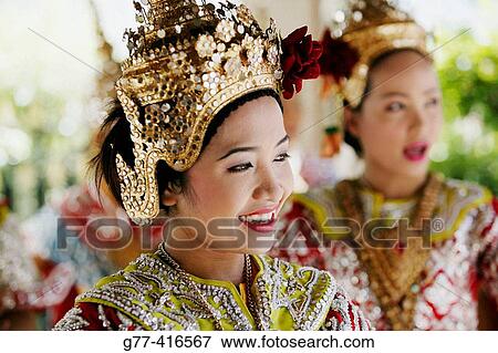 Thai dancer with old Thai costume at Erawan Shrine Temple. Bangkok, Thailand View Large Photo Image Stock Photo - Thai dancer with old Thai costume at Erawan Shrine Temple. Bangkok, Thailand. Fotosearch