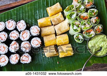 Thai finger food, Hotel Rayavadee, Hat Phra Nang, Krabi, Thailand View Large Photo Image Stock Image - Thai finger food, Hotel Rayavadee, Hat Phra Nang, Krabi, Thailand. Fotosearch