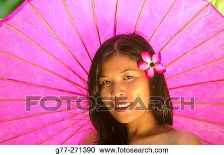 Thai woman with sunshade View Large Photo Image Stock Image - Thai woman with sunshade. Fotosearch