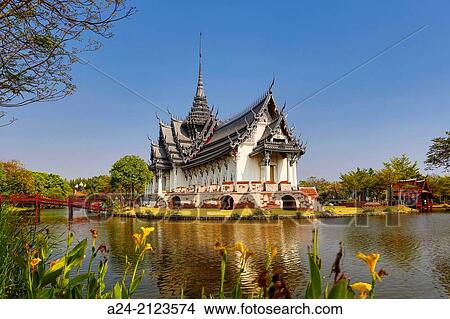 Thailand, Bangkok City, Ancient Siam Park, Sanphet Prasat Palace, Ayutthaya. View Large Photo Image Picture - Thailand, Bangkok City, Ancient Siam Park, Sanphet Prasat Palace, Ayutthaya.. Fotosearch
