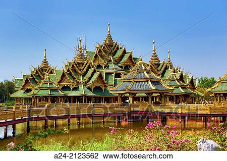 Thailand, Bangkok City, Ancient Siam Park, Pavillion of the enlightened. View Large Photo Image Stock Image - Thailand, Bangkok City, Ancient Siam Park, Pavillion of the enlightened.. Fotosearch