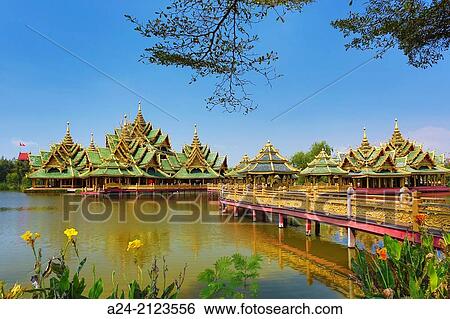 Thailand, Bangkok City, Ancient Siam Park, Pavillion of the enlightened. View Large Photo Image Stock Photograph - Thailand, Bangkok City, Ancient Siam Park, Pavillion of the enlightened.. Fotosearch