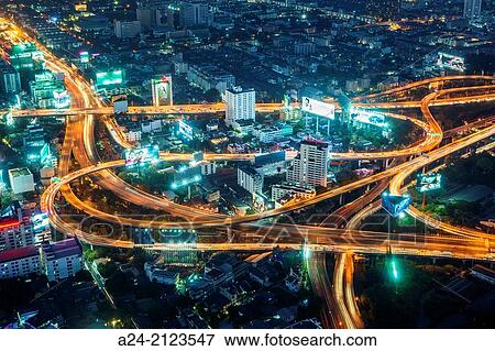 Thailand, Bangkok City, central Bangkok, highways crossing at Ratchaprarop distric. View Large Photo Image Stock Photo - Thailand, Bangkok City, central Bangkok, highways crossing at Ratchaprarop distric.. Fotosearch