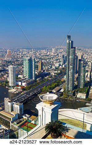 Thailand, Bangkok City, Saphan Taksin Area. View Large Photo Image Stock Photo - Thailand, Bangkok City, Saphan Taksin Area.. Fotosearch
