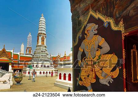 Thailand, Bangkok City, The Royal Palace, Wat Phra Kaew,. View Large Photo Image Picture - Thailand, Bangkok City, The Royal Palace, Wat Phra Kaew,.. Fotosearch
