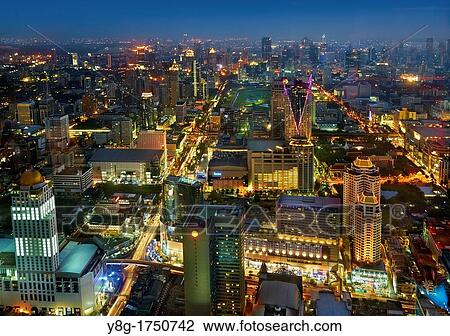 Thailand - Bangkok, view from Bayoke Sky Tower View Large Photo Image Stock Image - Thailand - Bangkok, view from Bayoke Sky Tower. Fotosearch