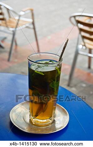 The a la Menthe the Mint Tea at Petit Socco square Medina old town Tangier Morocco northern Africa View Large Photo Image Stock Image - The a la Menthe the Mint Tea at Petit Socco square Medina old town Tangier Morocco northern Africa. Fotosearch