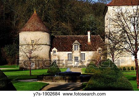 Picture - The Abbey of Fontenay is a former Cistercian abbey located in the commune of Marmagne, near Montbard, in the department of C? te-d? Or in France, Europe. Fotosearch