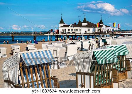 The Ahlbeck pier is a pier on the Baltic Sea The pier is 280 meters long It was built in 1882 and rebuilt several times, Ahlbeck, Usedom Island, County Vorpommern-Greifswald, Mecklenburg-Western Pomerania, Germany, Europe View Large Photo Image Picture - The Ahlbeck pier is a pier on the Baltic Sea The pier is 280 meters long It was built in 1882 and rebuilt several times, Ahlbeck, Usedom Island, County Vorpommern-Greifswald, Mecklenburg-Western Pomerania, Germany, Europe. Fotosearch
