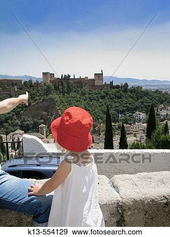 The Alhambra of Granada, view from the Albayzin. Granada. Andalucia. Spain. View Large Photo Image Stock Photo - The Alhambra of Granada, view from the Albayzin. Granada. Andalucia. Spain.. Fotosearch
