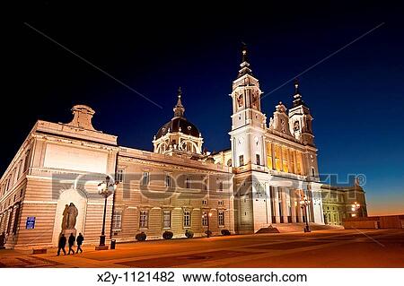 Stock Image - The Almudena Cathedral, Madrid, Spain. Fotosearch