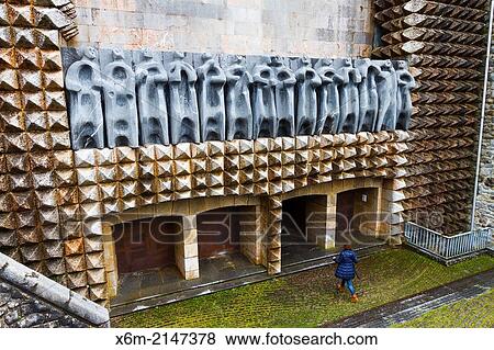 Stock Photo - ""The Apostles"" sculpture. Sanctuary of Arantzazu. Oate. Guipuzkoa, Spain. ". Fotosearch