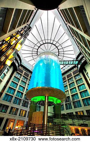 The AquaDom at Radisson Blu Hotel, Berlin, Germany. View Large Photo Image Stock Image - The AquaDom at Radisson Blu Hotel, Berlin, Germany.. Fotosearch