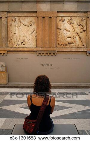 The Archaic sculptures recovered from the temple of Selinunte Regional Archaeological Museum Antonio Salinaso Palermo Sicily Italy View Large Photo Image Stock Image - The Archaic sculptures recovered from the temple of Selinunte Regional Archaeological Museum Antonio Salinaso Palermo Sicily Italy. Fotosearch