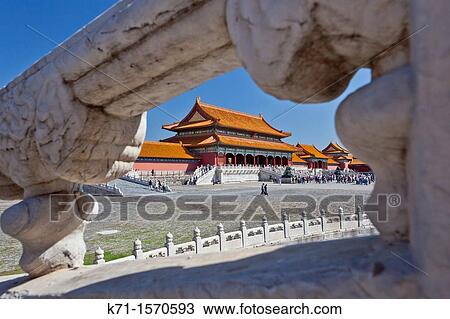 The architecture of the Forbidden City through a window in Beijing, China, Asia. View Large Photo Image Stock Image - The architecture of the Forbidden City through a window in Beijing, China, Asia.. Fotosearch