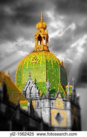 The Art Nouveau Museum of Applied Arts with Zolnay tiled roof Budapest Hungary View Large Photo Image Stock Photography - The Art Nouveau Museum of Applied Arts with Zolnay tiled roof Budapest Hungary. Fotosearch