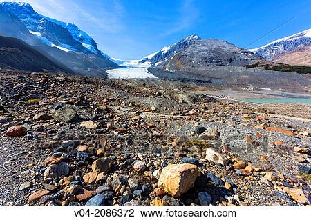 The Athabasca glacier on the Icefield Parkway, Alberta, Canada View Large Photo Image Stock Image - The Athabasca glacier on the Icefield Parkway, Alberta, Canada. Fotosearch