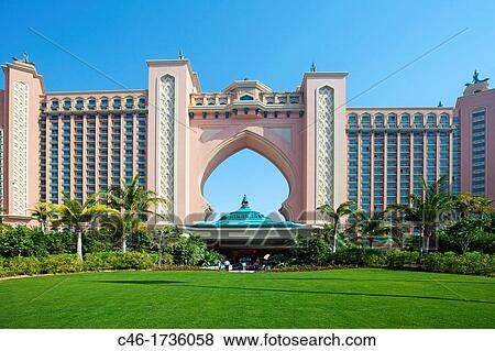 The Atlantis hotel, Palm Jumeirah, Dubai City, Dubai, United Arab Emirates, Middle East. View Large Photo Image Stock Photo - The Atlantis hotel, Palm Jumeirah, Dubai City, Dubai, United Arab Emirates, Middle East.. Fotosearch