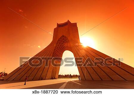The Azadi Tower, or King Memorial Tower, Teheran, Iran View Large Photo Image Stock Image - The Azadi Tower, or King Memorial Tower, Teheran, Iran. Fotosearch