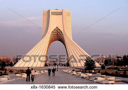 The Azadi Tower, or King Memorial Tower, marks the entrance to the metropolis, Teheran, Iran View Large Photo Image Stock Photography - The Azadi Tower, or King Memorial Tower, marks the entrance to the metropolis, Teheran, Iran. Fotosearch