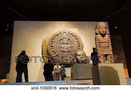 The Aztec Stone of the Sun. The National Museum of Anthropology. Mexico City. Mexico. View Large Photo Image Stock Photograph - The Aztec Stone of the Sun. The National Museum of Anthropology. Mexico City. Mexico.. Fotosearch