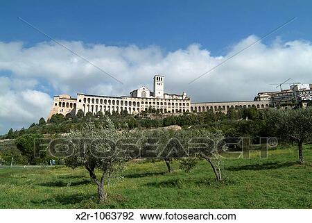 The basillica of St Francis of Assissi in Umbria in Italy View Large Photo Image Stock Image - The basillica of St Francis of Assissi in Umbria in Italy. Fotosearch