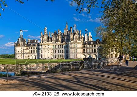 Stock Photography - The beautiful Ch? teau de Chambord (Chambord Castle) in the Loire Valley, Loir-et-Cher, France, Europe. Fotosearch