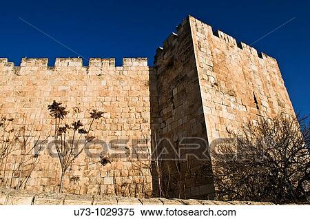 The beautiful old city wall in Jerusalem. View Large Photo Image Stock Photography - The beautiful old city wall in Jerusalem.. Fotosearch