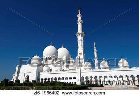 The beautiful white Sheikh Zayed Grand Mosque in Abu Dhabi in the UAE the worlds 8th largest Muslim mosque in the world. View Large Photo Image Stock Image - The beautiful white Sheikh Zayed Grand Mosque in Abu Dhabi in the UAE the worlds 8th largest Muslim mosque in the world.. Fotosearch