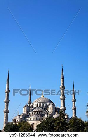 The Blue Mosque, Istanbul, Turkey View Large Photo Image Picture - The Blue Mosque, Istanbul, Turkey. Fotosearch