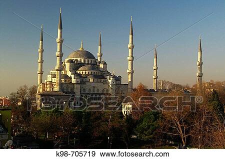 The Blue Mosque (Sultan Ahmet Camii). Istanbul. Turkey View Large Photo Image Stock Photo - The Blue Mosque (Sultan Ahmet Camii). Istanbul. Turkey. Fotosearch