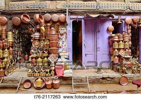 the brass district of old Kathmandu, Nepal. View Large Photo Image Stock Image - the brass district of old Kathmandu, Nepal.. Fotosearch