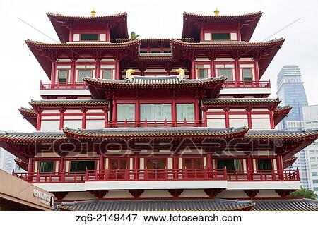 Stock Photo - The Buddha Tooth Relic Temple in Singapore.. Fotosearch