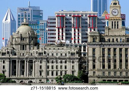 The Bund skyline, Shanghai, China View Large Photo Image Stock Photography - The Bund skyline, Shanghai, China. Fotosearch