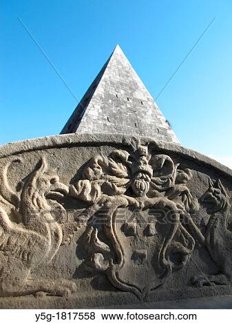 Stock Photo - the caio cestio pyramid in rome italy. Fotosearch