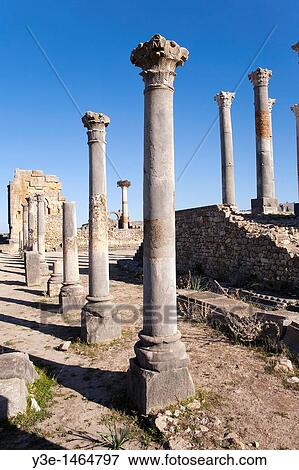 The Capitol, Roman Ruins, Volubilis, Morocco View Large Photo Image Stock Photo - The Capitol, Roman Ruins, Volubilis, Morocco. Fotosearch
