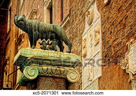 The Capitoline Wolf, symbol of Rome, Piazza Campidoglio, Rome, Italy View Large Photo Image Stock Image - The Capitoline Wolf, symbol of Rome, Piazza Campidoglio, Rome, Italy. Fotosearch