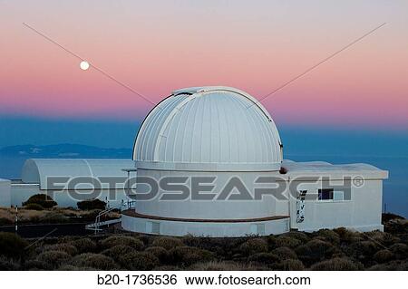 Stock Photograph - The Carlos Sanchez Telescope TCS, Observatorio del Teide, Tenerife, Canary Islands, Spain. Fotosearch