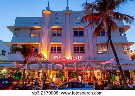 The Carlyle Hotel, South Beach, Miami, Florida, USA. View Large Photo Image Stock Photo - The Carlyle Hotel, South Beach, Miami, Florida, USA.. Fotosearch