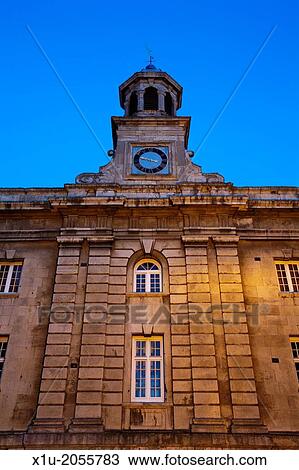 Stock Image - The Castle Museum Floodlit at Dusk City of York Yorkshire England.. Fotosearch