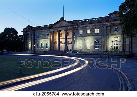 The Castle Museum Floodlit at Dusk with Traffic Trail City of York Yorkshire England. View Large Photo Image Picture - The Castle Museum Floodlit at Dusk with Traffic Trail City of York Yorkshire England.. Fotosearch