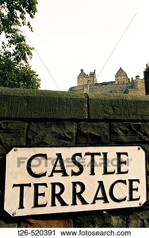 The castle seen from Castle Terrace. Edinburgh. Scotland. UK. View Large Photo Image Stock Image - The castle seen from Castle Terrace. Edinburgh. Scotland. UK.. Fotosearch