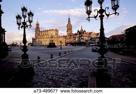 The cathedral and Theaterplatz. Dresden. Sachsen. Germany. View Large Photo Image Stock Photo - The cathedral and Theaterplatz. Dresden. Sachsen. Germany.. Fotosearch