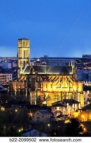 The cathedral Saint-Etienne, Limoges, Haute-Vienne, Limousin, France. View Large Photo Image Stock Image - The cathedral Saint-Etienne, Limoges, Haute-Vienne, Limousin, France.. Fotosearch