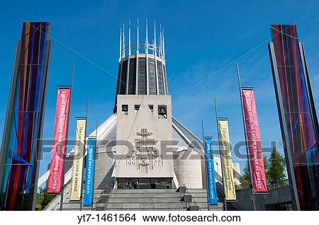 The Catholic Metropolitan Cathedral in Liverpool, Merseyside, England, UK View Large Photo Image Picture - The Catholic Metropolitan Cathedral in Liverpool, Merseyside, England, UK. Fotosearch