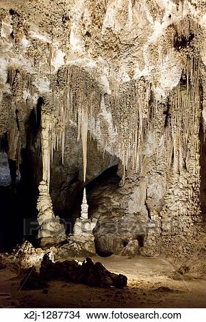 Picture - The Chinese Theater formation in Carlsbad Caverns National Park, Carlsbad, New Mexico.. Fotosearch