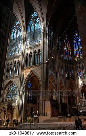 The choir, Metz Cathedral, Metz France. View Large Photo Image Stock Photo - The choir, Metz Cathedral, Metz France.. Fotosearch