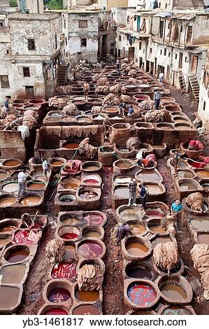 The Chouwara Chouara Tannery, The Medina, Fez, Morocco View Large Photo Image Stock Photo - The Chouwara Chouara Tannery, The Medina, Fez, Morocco. Fotosearch