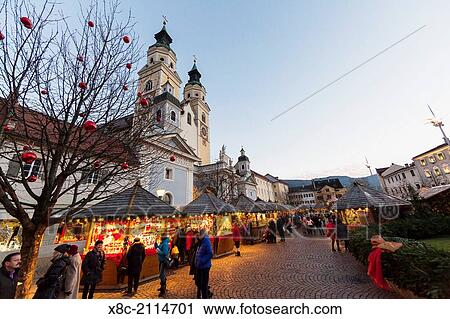 The Christmas Market in Brixen (also called Bressanone or Persenon) on the medieval market place Europe, the steeples of Brixen cathedral in the background. Europe, Central Europe, Italy, South Tyrol, December. View Large Photo Image Stock Image - The Christmas Market in Brixen (also called Bressanone or Persenon) on the medieval market place Europe, the steeples of Brixen cathedral in the background. Europe, Central Europe, Italy, South Tyrol, December.. Fotosearch